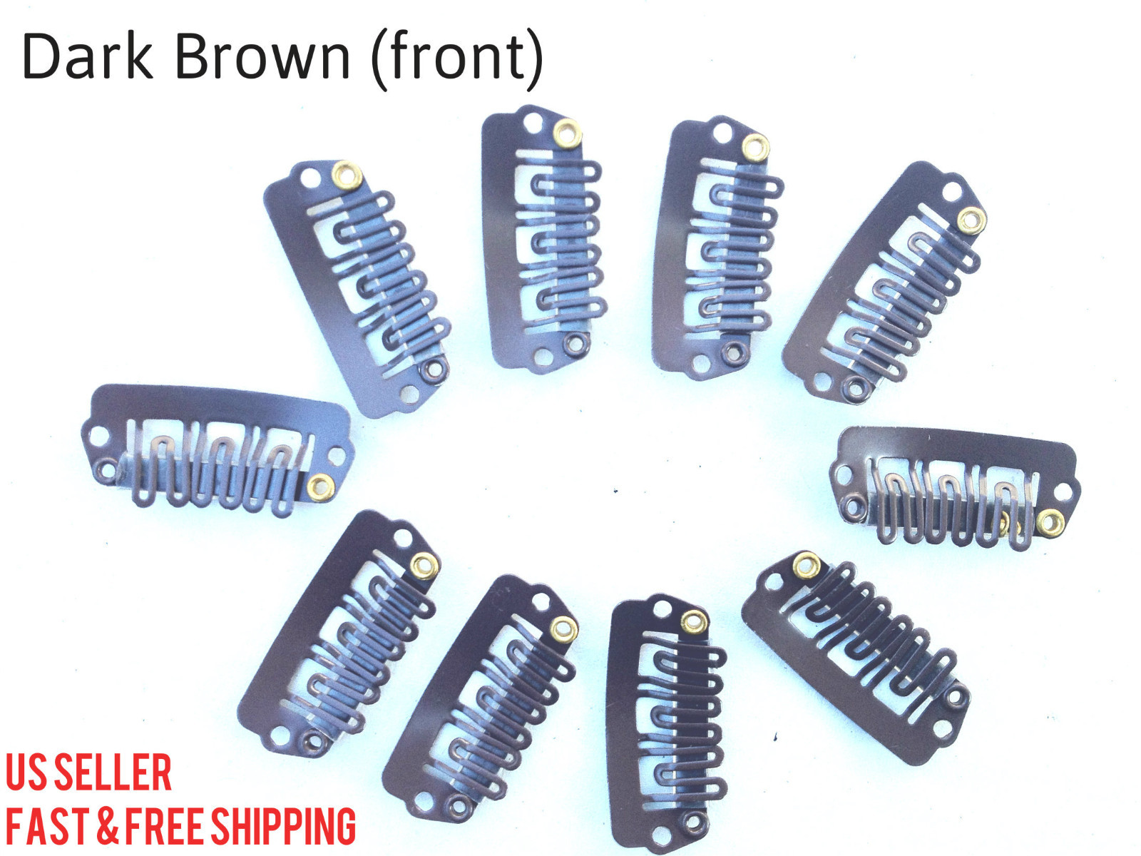 20 High Quality Snap Clips for Wig/Hair Extensions Metal U-Shape Pins 5 Colors