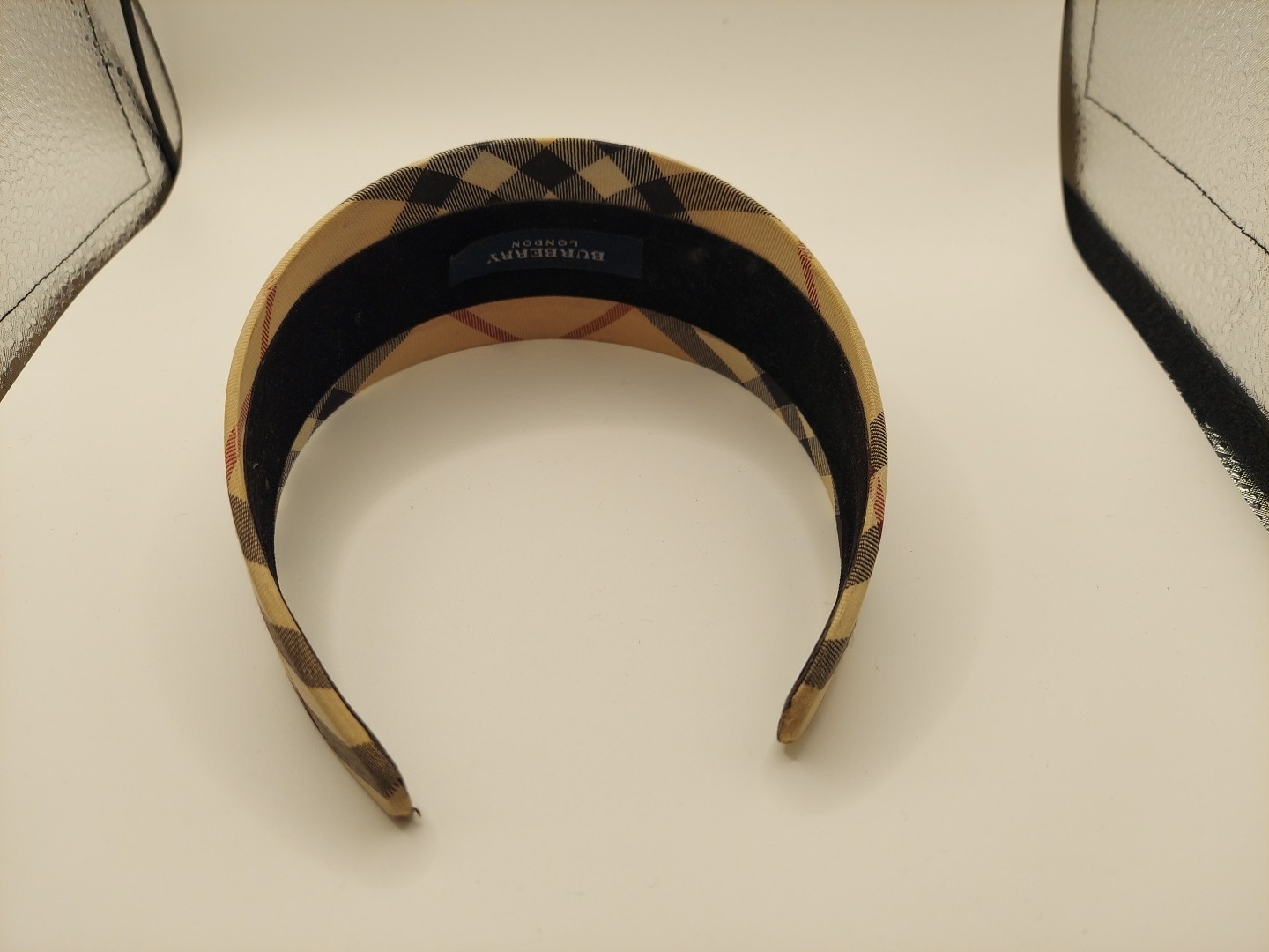 Burberry London Beige Nova Check Wide Headband – Rare & Authentic