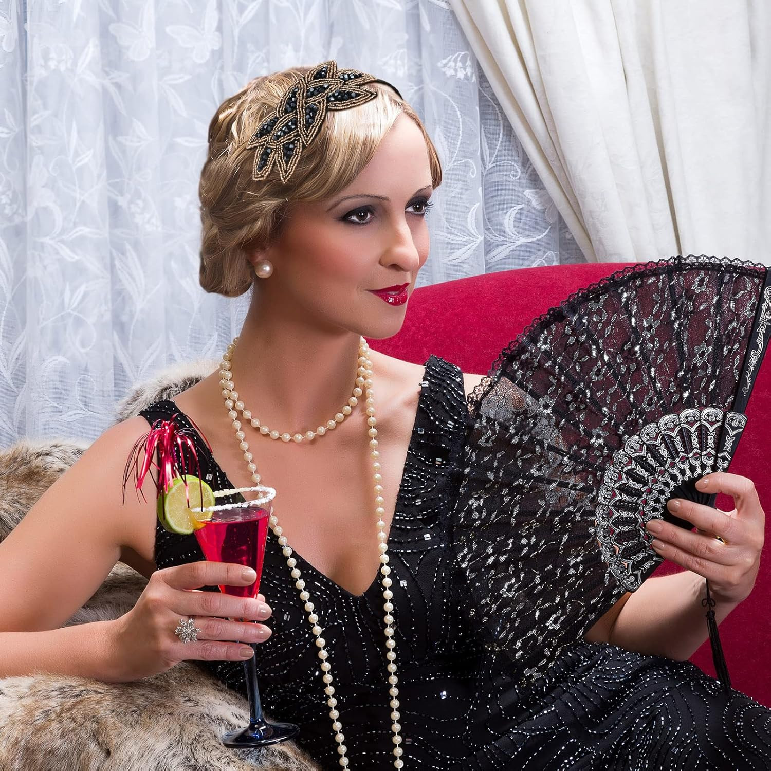 Tatuo 3 Pieces 1920S Flapper Headbands for Women 20S Vintage Headpiece Rhineston