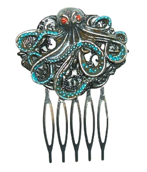 OCTOPUS HAIR SIDE COMB Decorative METAL Hair Accessory Ornament
