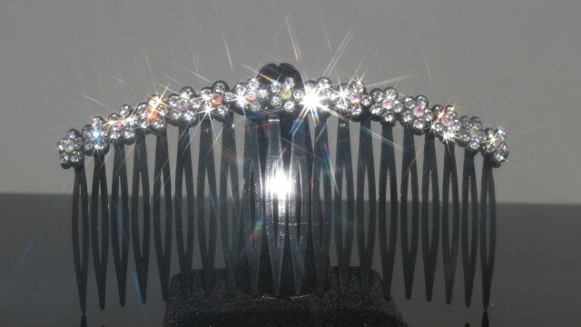 1 New Gorgeous Hair Comb with Shinny Crystals Hair Jewelry Accessories US Seller