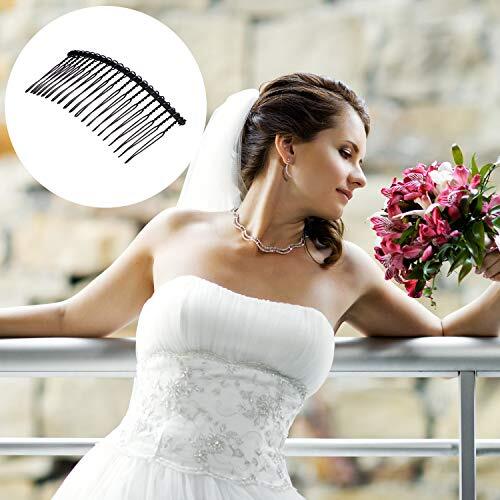 5 Pieces 20 Teeth Hair Clip Combs Metal Wire Hair 5 Count (Pack of 1) Black