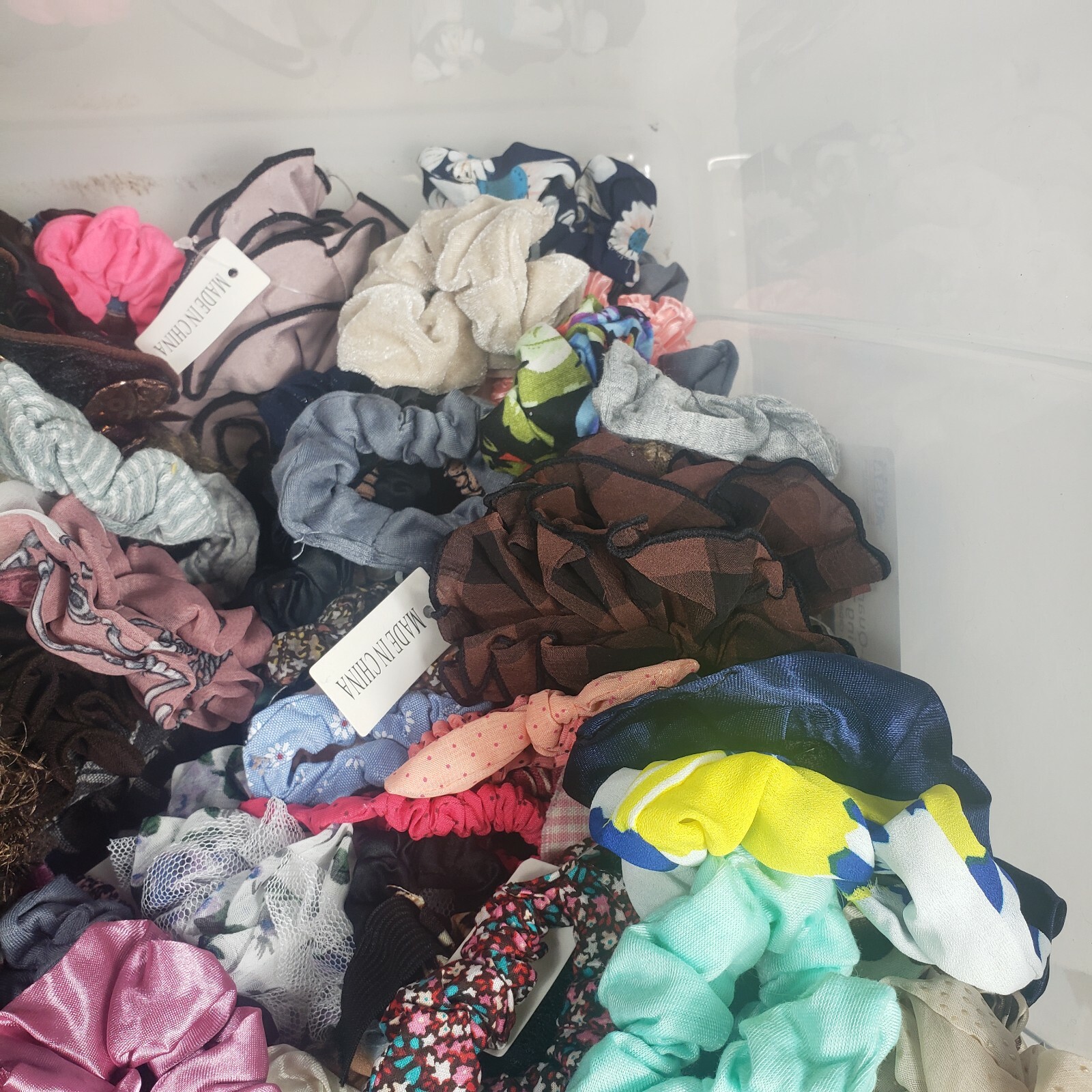 15 Random Assorted Variety Hair Tie Scrunchies Hair Accessories Mixed Lot Bundle