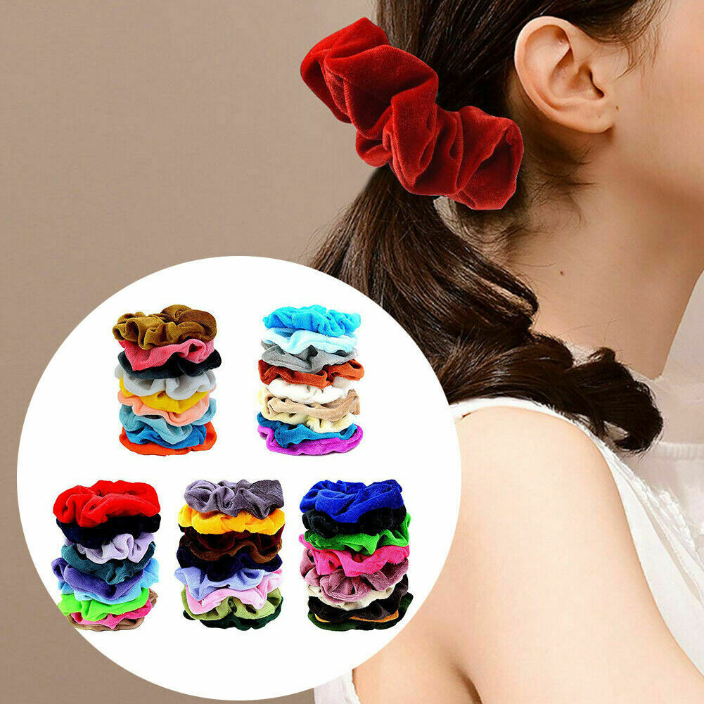 20 Pack Big Velvet Hair Scrunchies Large Colorful Velvet Hair Ties Rope Band