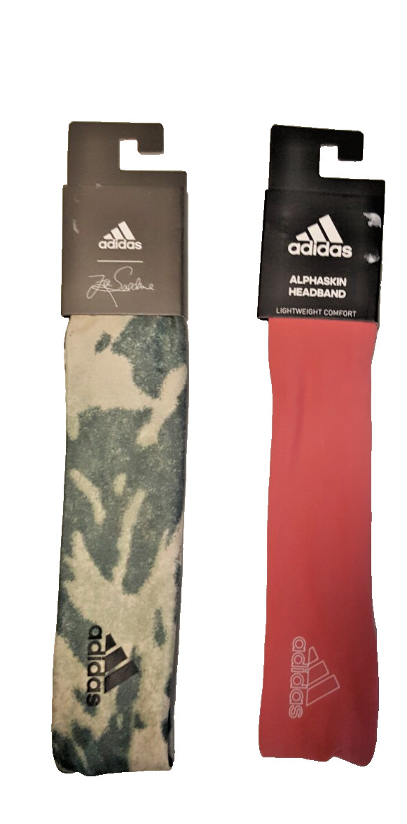 Adidas Unisex Zoe Saldana Green and Alphaskin Headband Orange Lot Of 2