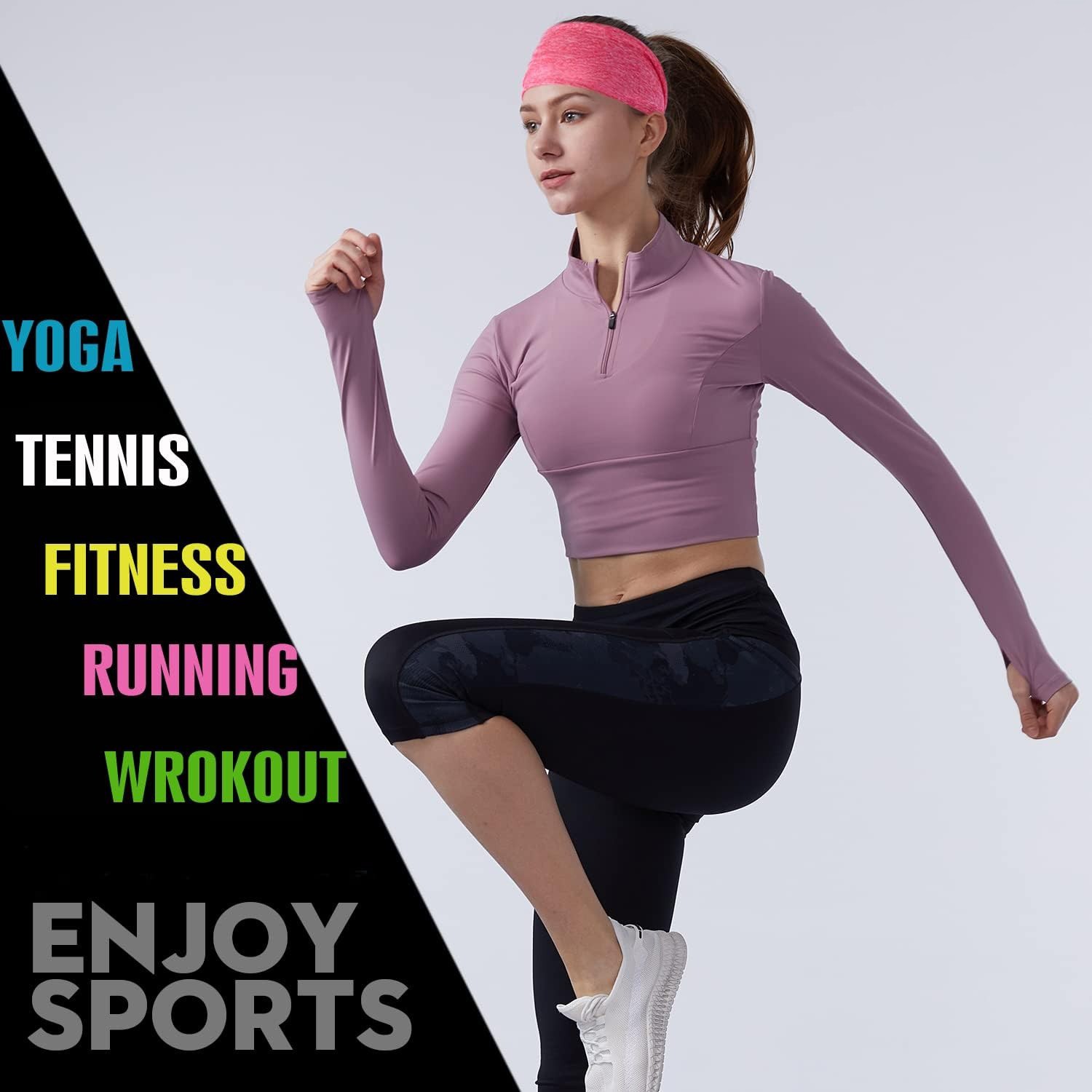 Workout Headbands Fitness Yoga Elastic Non Slip Wicking Headscarf for Men Womens