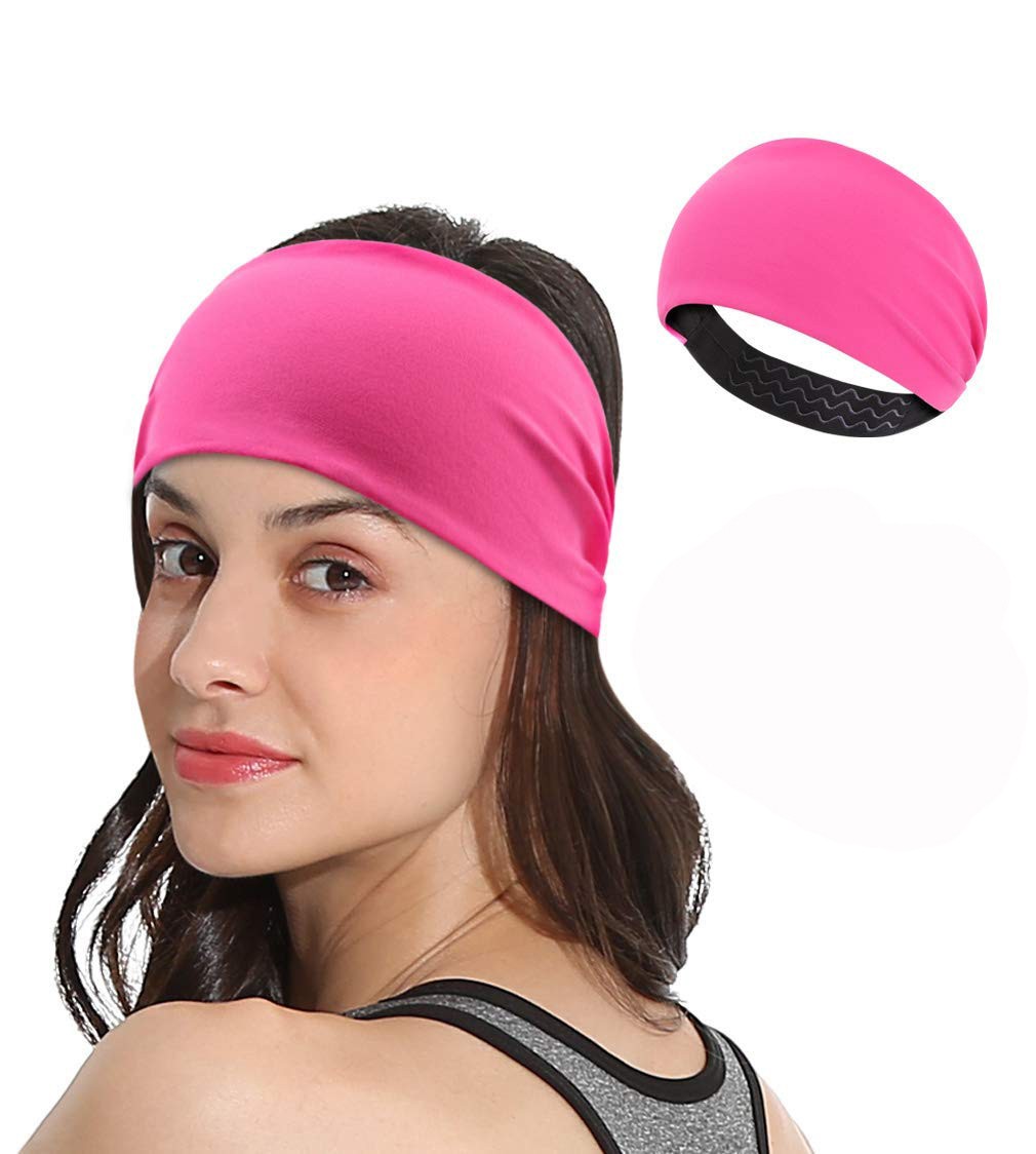 Width Headband Moisture Wicking Sweatbands for Workout Running Yoga Bike Helmet