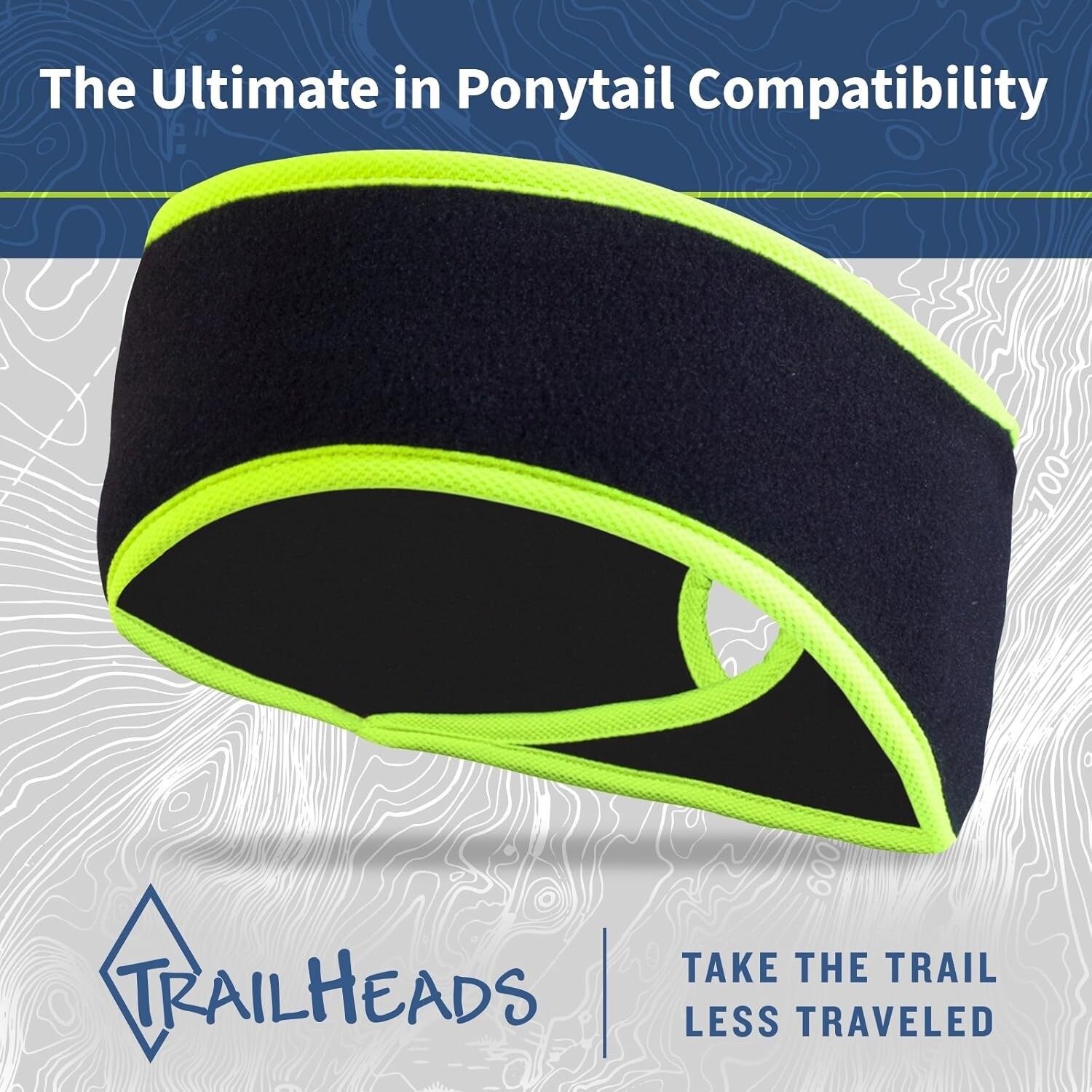 Women Ponytail Headband Fleece Earband Winter Running Moisture Wicking Headband