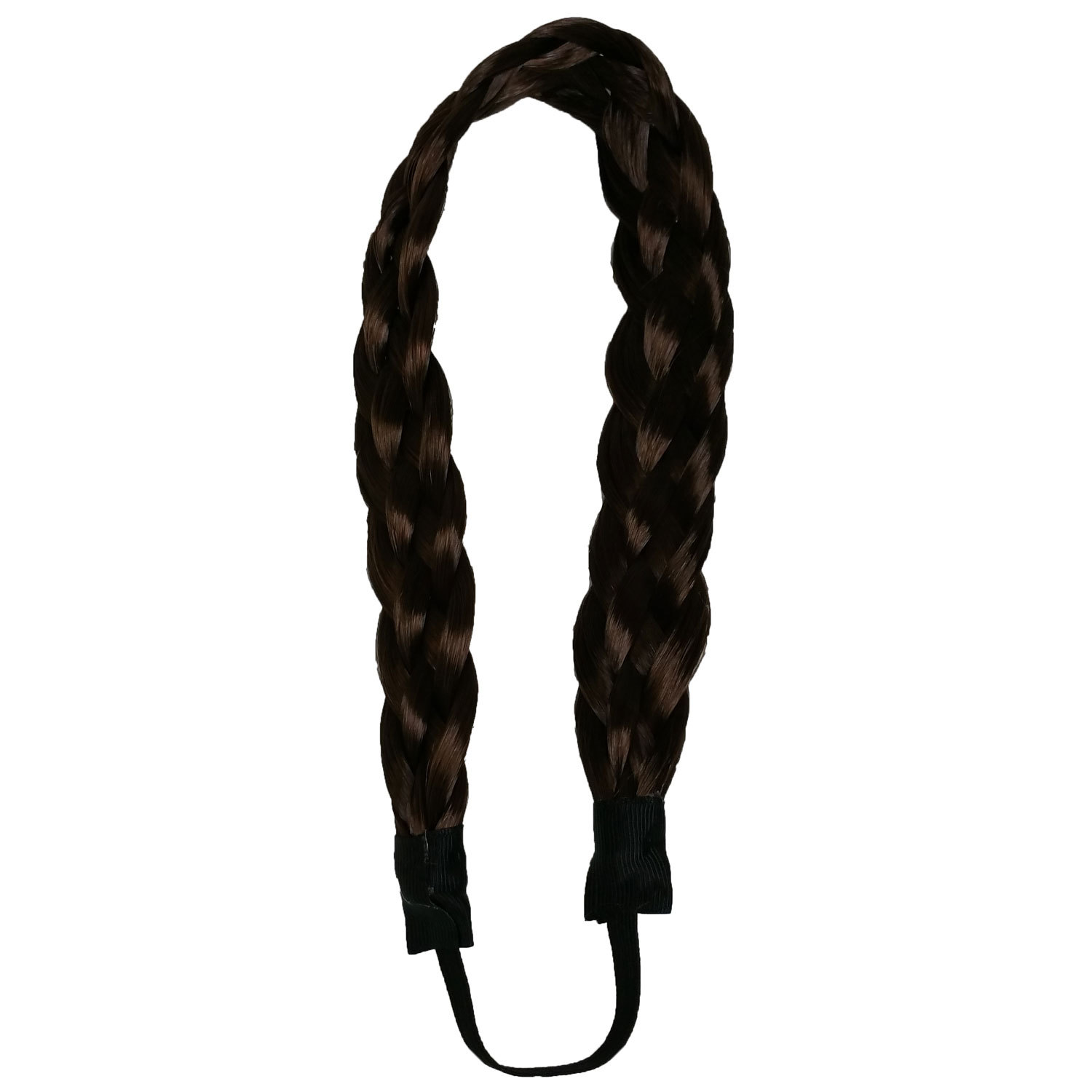 Synthetic Hair Band Plaited Headband Braided with Elastic 3/4″~1″ Wide