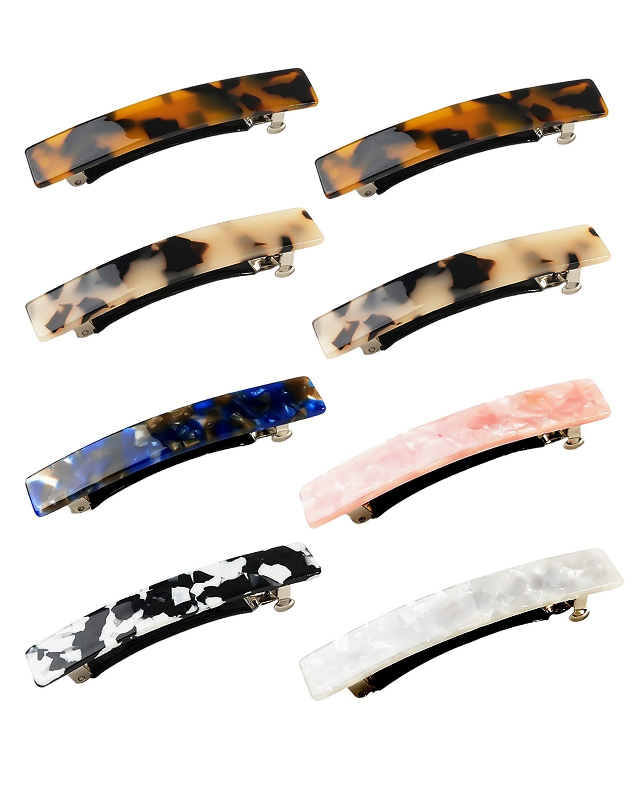 Hair Barrettes for Women, 8 Pcs Barrettes for Fine Thin Thick Hair, 3 Inch Ac…