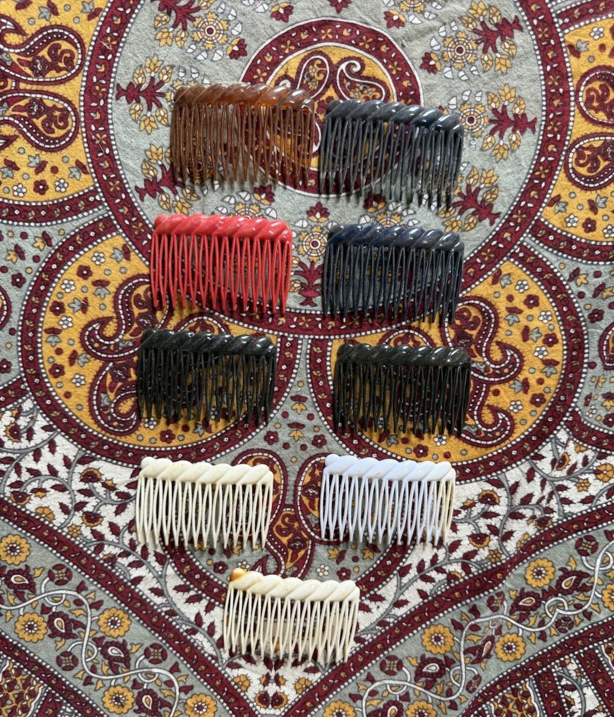 Hair Comp Hair Side Combs Multicolor Glossy Solid Classic Women /1pcs