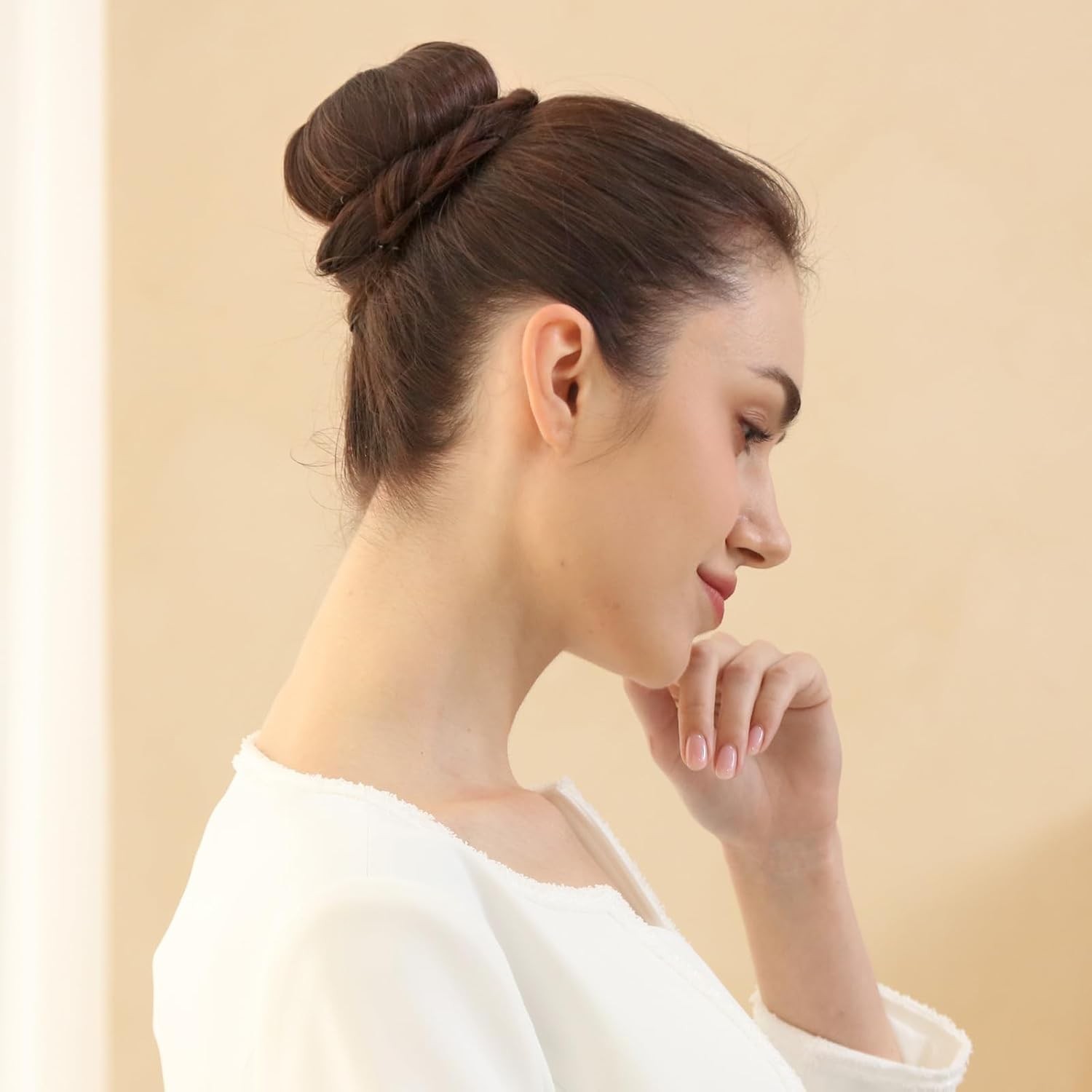 Hair Bun Maker Set 7 Donut Makers w/ Hair Nets Pins & Ties for Women Styling