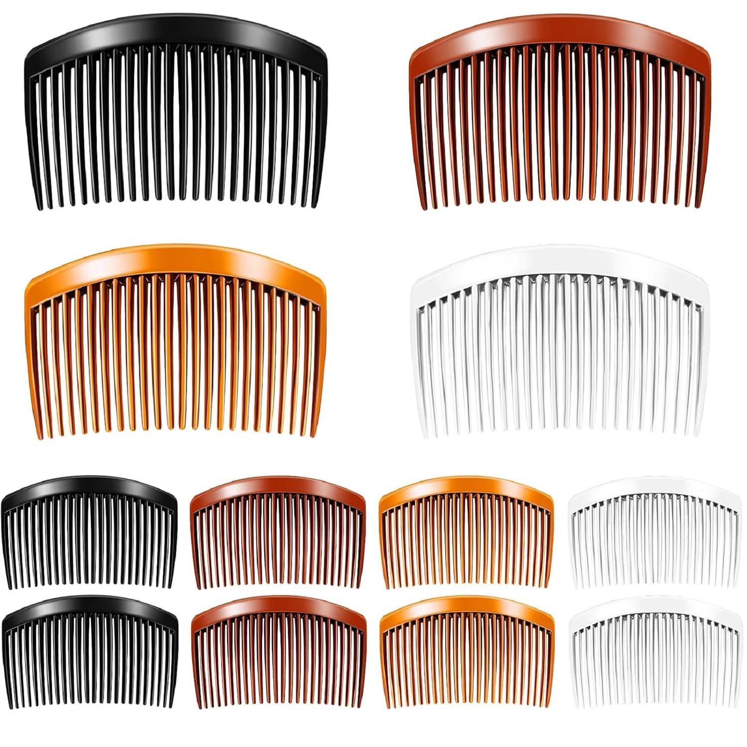 12 Pieces French Side Hair Twist Comb Plastic Decorative Hair Comb for Women