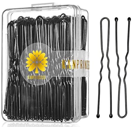 100PCS 2.4Inch U Shaped Hair Pins,Bobby Pins for All Hair Types,Hair Black