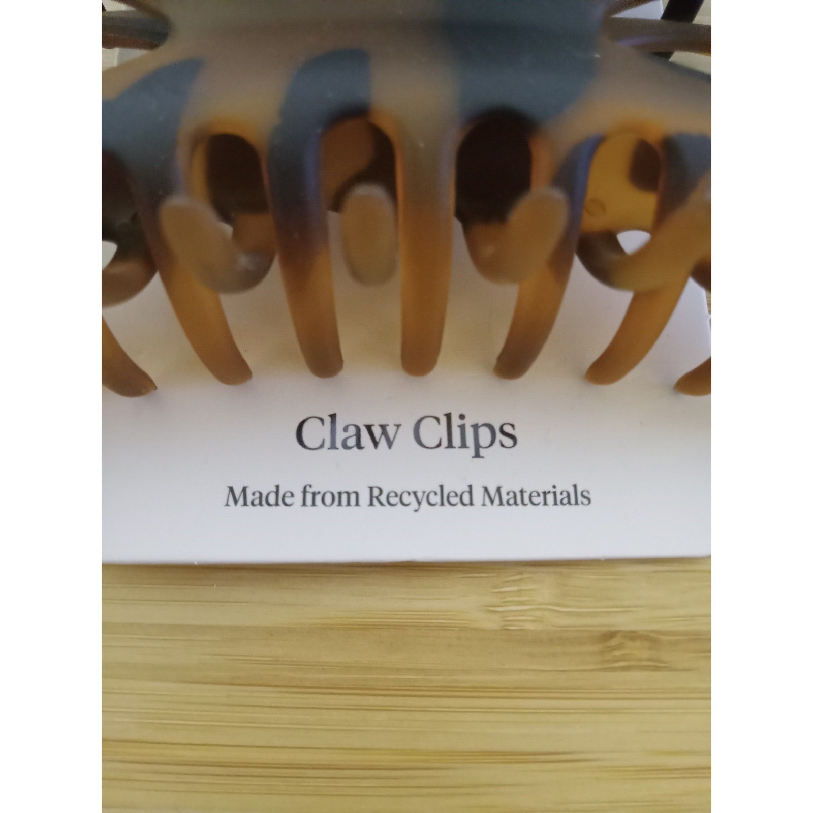 Kitsch Recycled Plastic Medium Claw Clips 2pc Set Black and Tortoise Shell