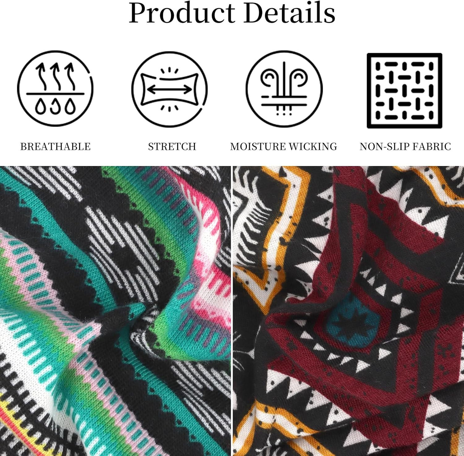 6Pcs Headbands Paisley Bandanas Head Bands Sweat Band Hair Wrap Headwrap Fashion