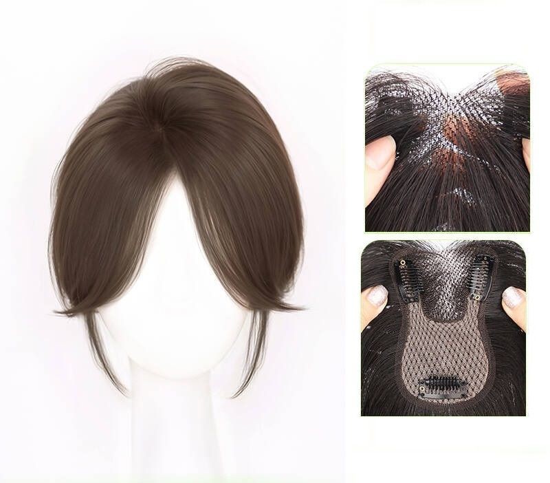 3×4.3″Seamless U shape Lace Hair Topper Clip in 10″-100% Human Hair Version