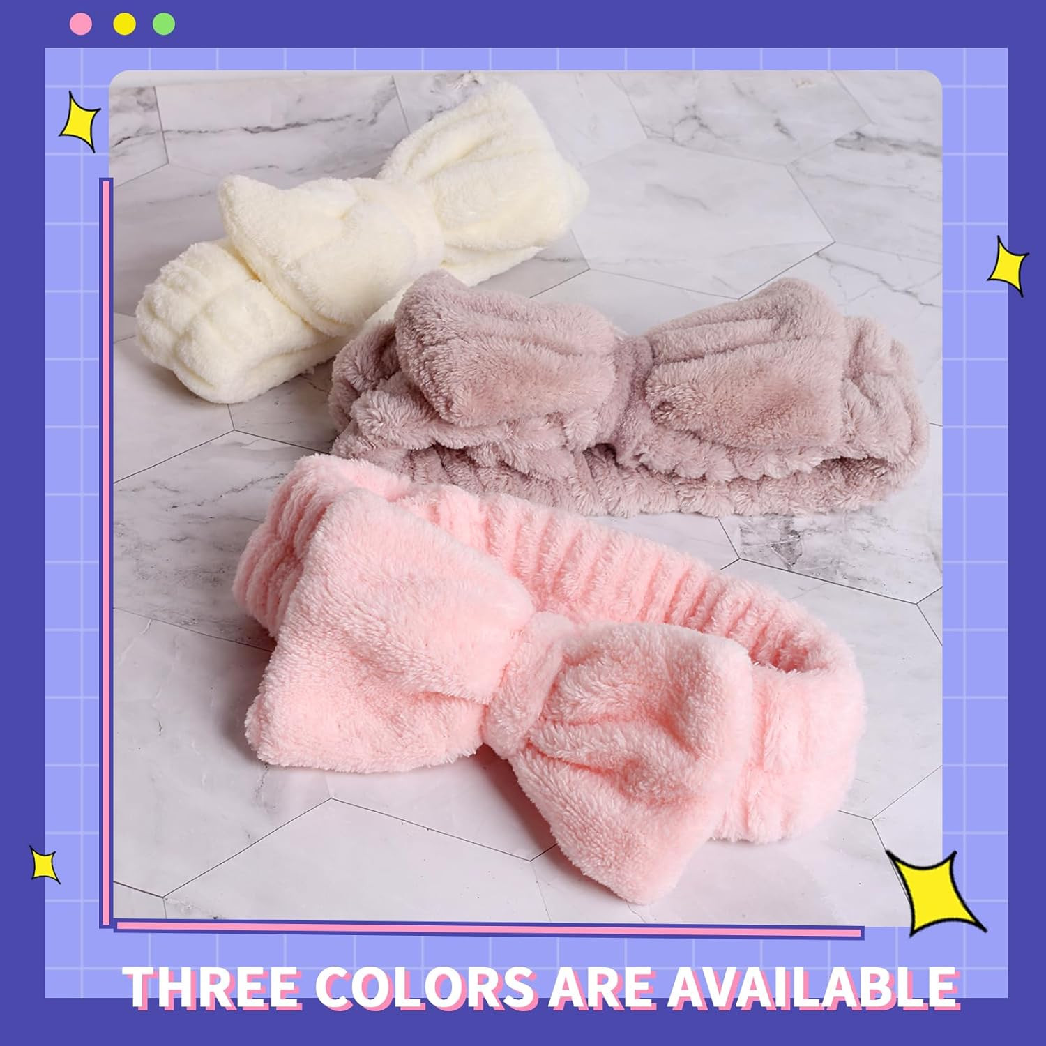 Spa Headbands, Makeup Headband,Bow Headband for Washing Face Skincare Headbands