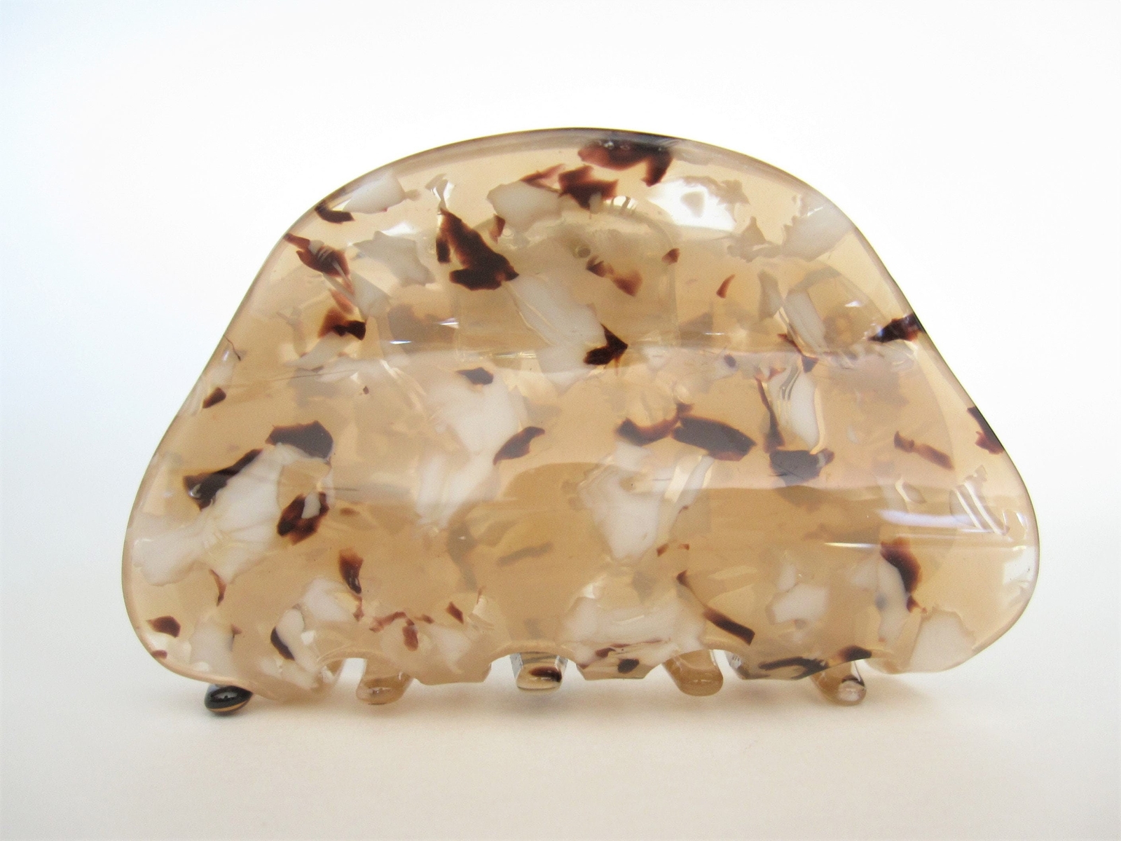 Tan brown beige taupe marbled hair claw clip