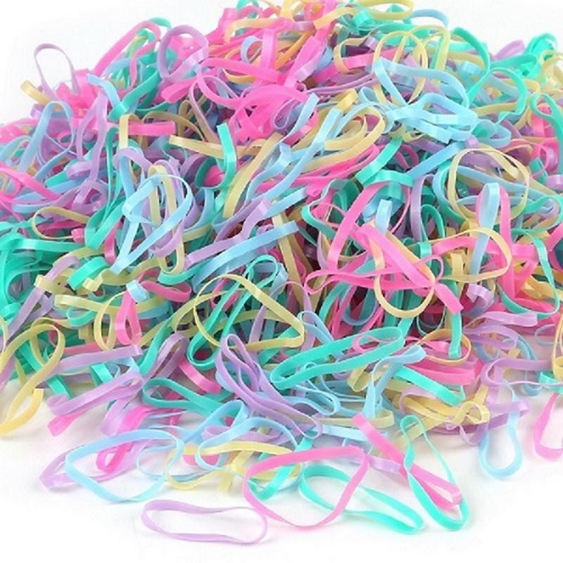 1000 Strong Elastic Rubber Bands Assorted Colours Sizes Home, School and Office
