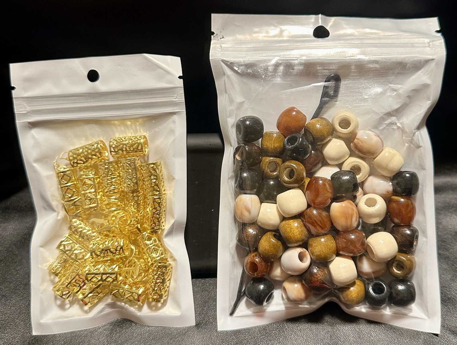Lot Of 2 Sets Of Hair Accessories Beads NEW IN PACKAGE