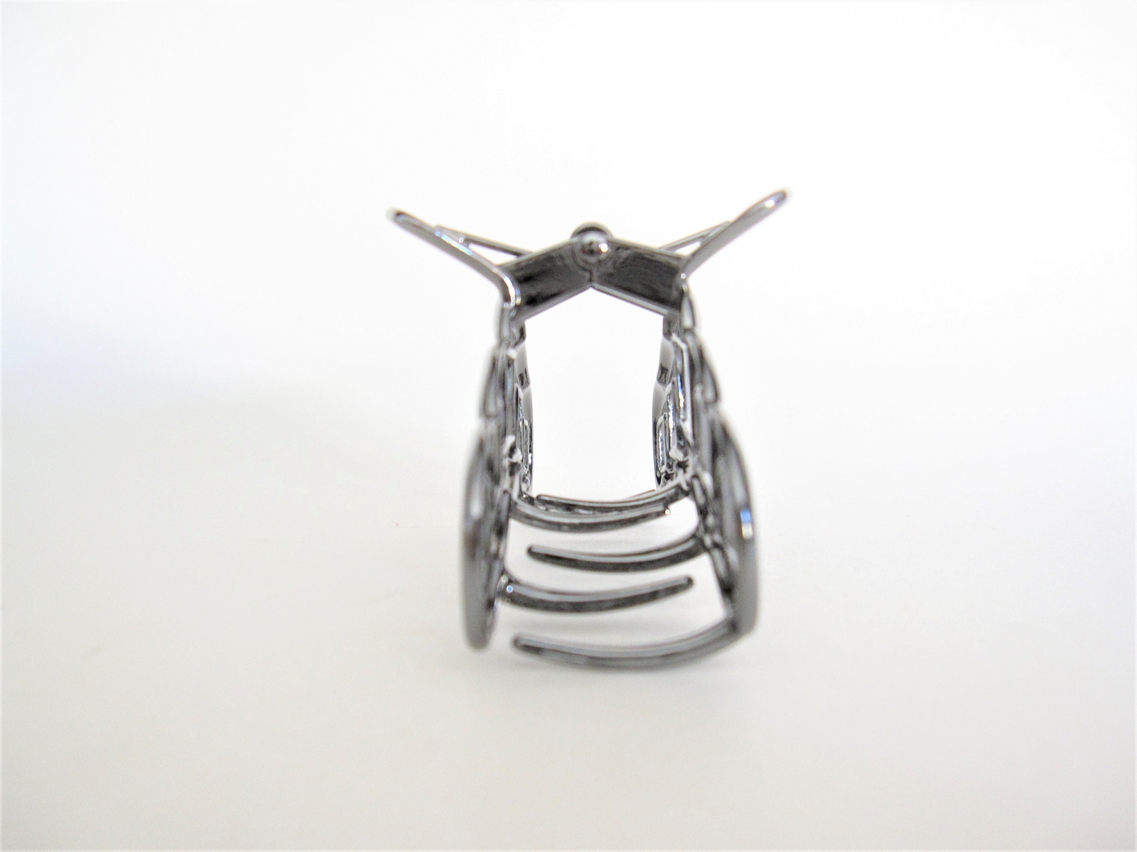 Rose gold or silver metal chain link hair claw clip jaw clip