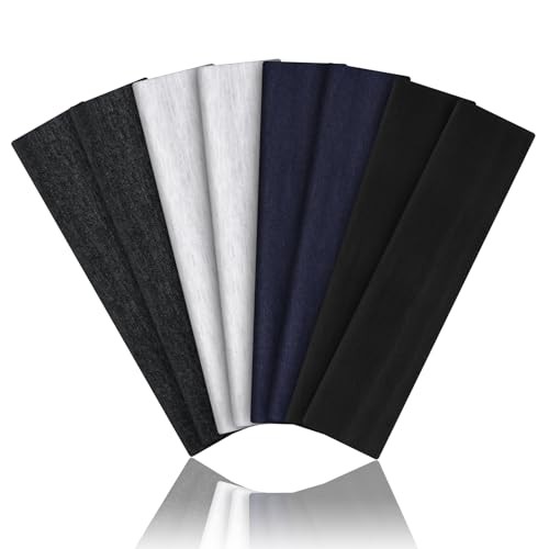 8PCS Soft Elastic Stretch Workout Sports Black+Dark Blue+Dark Gray+Light Gray