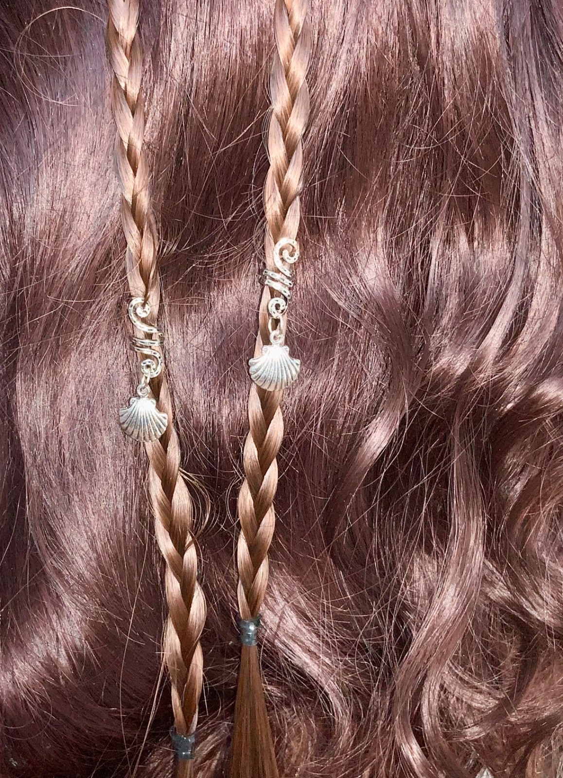 Ocean Shell Seashell Hair Spiral Braids Twist Clip Set of 2 Beach Vacation