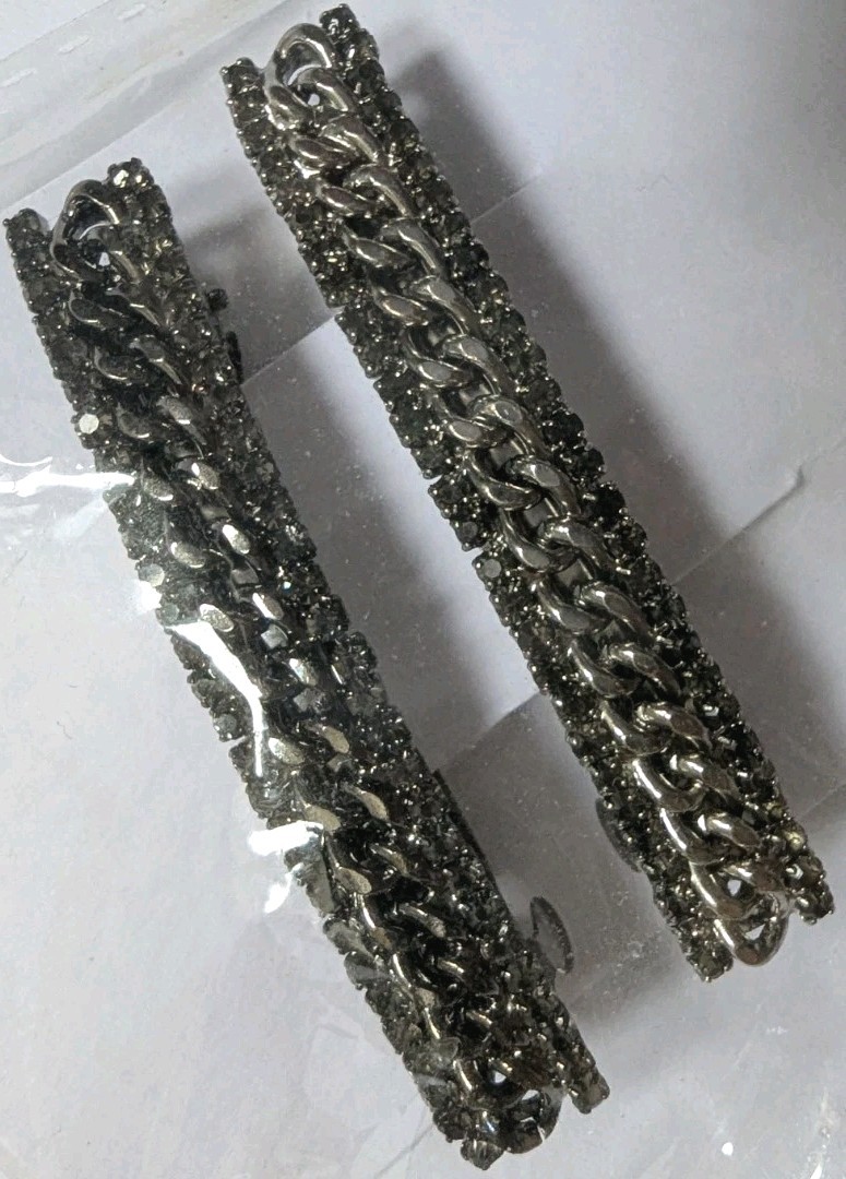 Ann Taylor Loft Barrette New NWT Silvertone Hair Clip Accessory Chain Link