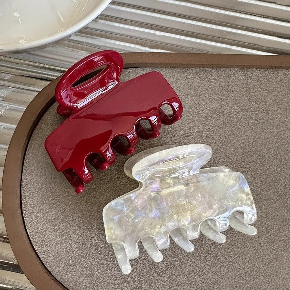 Acetic Acid Hair Claw Clip Medium Gold Logo Korean for For shark Clip Hair Use