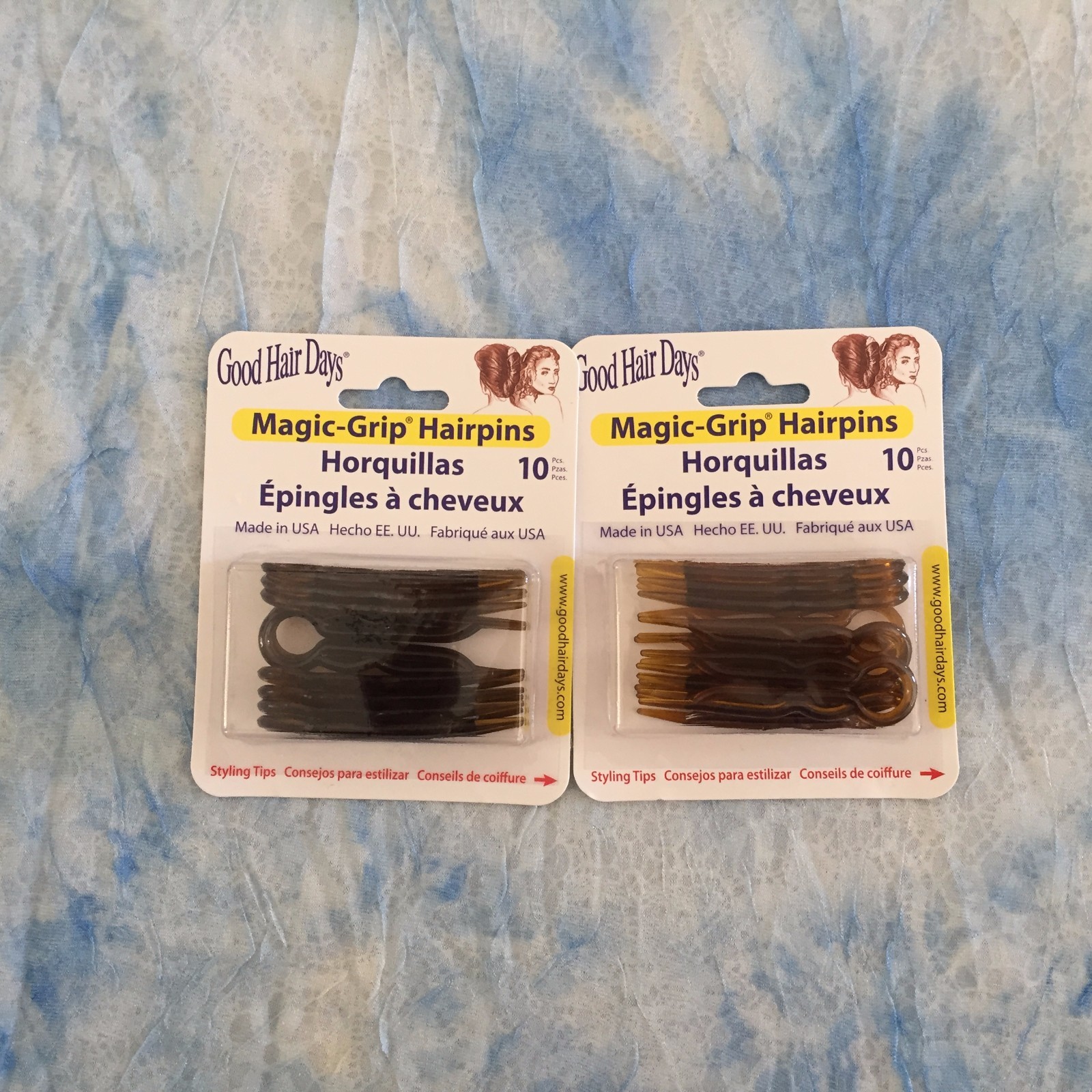 (2) Packs Magic Grip Hairpins 2 1/2″ (20) pcs.- Shell Brown by Good Hair Days