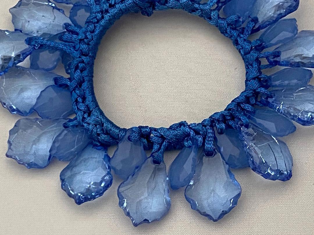 PONYTAIL HAIR HOLDER DANGLING ACRYLIC TEARDROPS SELECT COLOR FREE USA SHIPPING