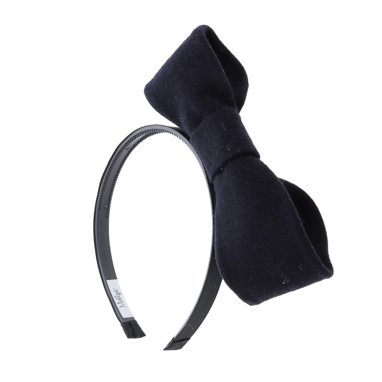 Motique Accessories Girls Hard Holiday Headband with Wool Standing Bow