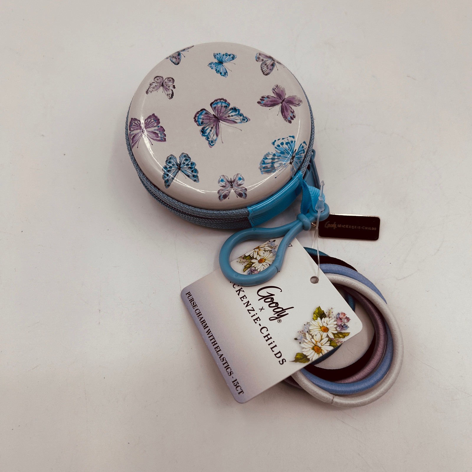 Goody x MacKenzie-Childs Purse Charm with Elastics 15ct Butterflies blue