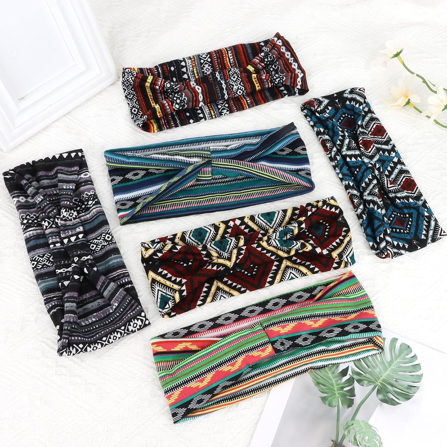 6Pcs Headbands Paisley Bandanas Head Bands Sweat Band Hair Wrap Headwrap Fashion