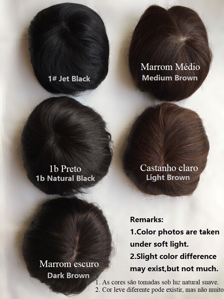 5.5″x6.3″ Left/Right/Middle Silk Top Part Best Virgin Human Hair Topper 10″~18″