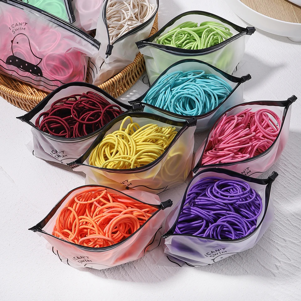 30/50/100 Pcs Girls Big Rubber Band Ponytail Holder Elastic Hair Bands Korean