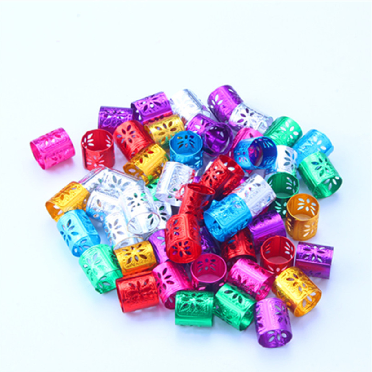 30Pcs Hair Jewelry Braid Rings Cuffs Accessories Pendants Dreadlocks Metal Beads