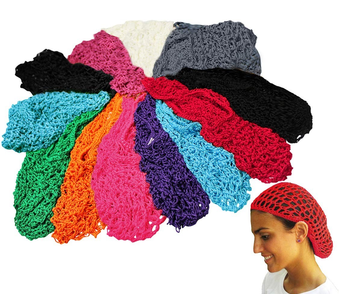 12 Pack Assorted Hair Snoods Civil War Style Head Coverings