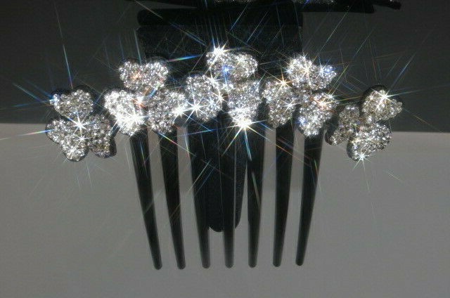 1 New Gorgeous Hair Comb with Shinny Crystals Hair Jewelry Accessories US Seller