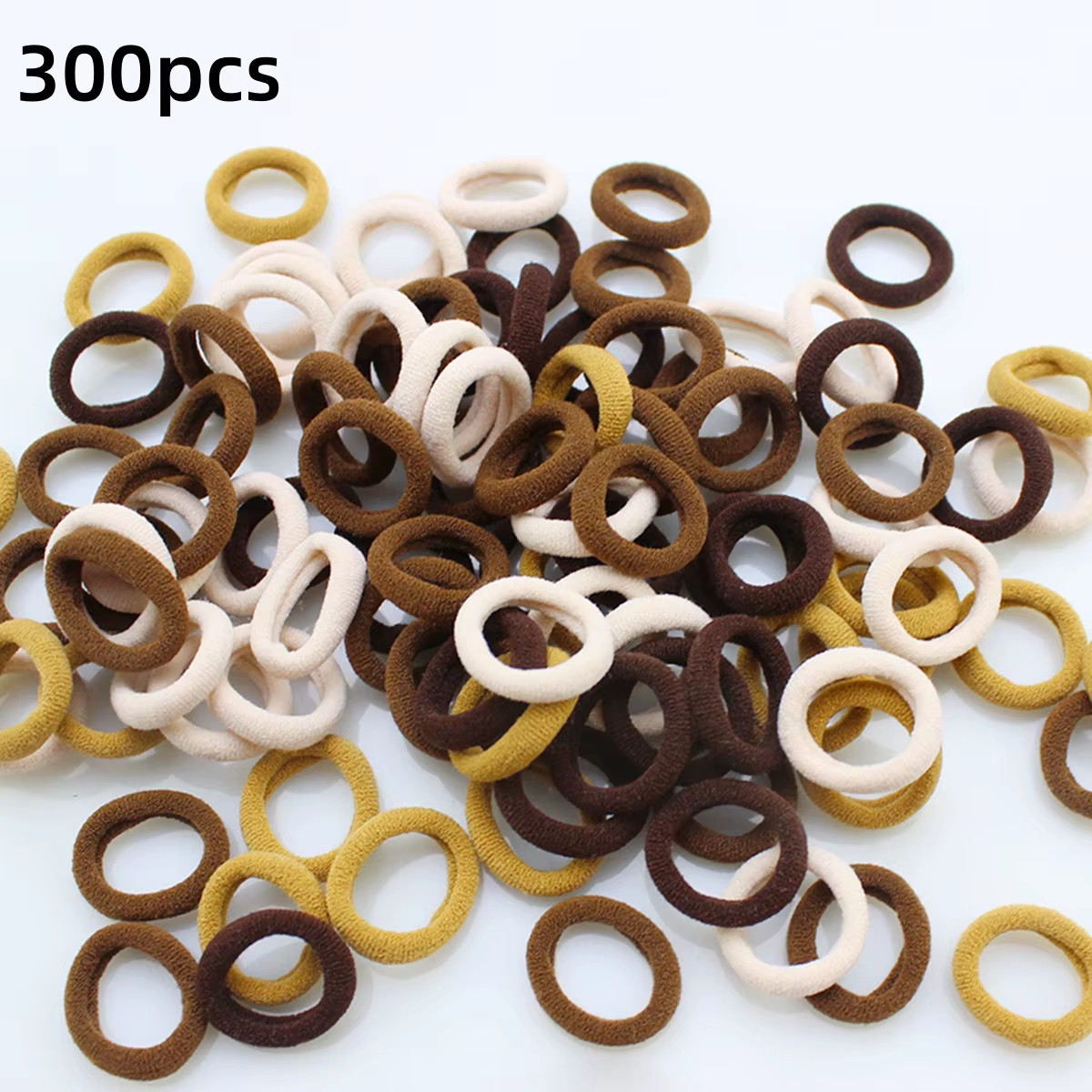 100/300/500 Pcs Girls Colorful Elastic Hair Bands Ponytail Hold Hair Tie Rubber