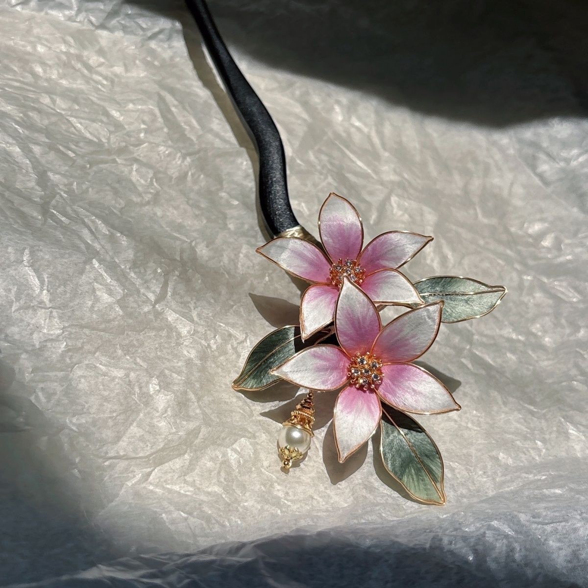 Handmade Velvet Filigree Hair Pin Hair Accessory Traditional Chinese Hanfu Qipao