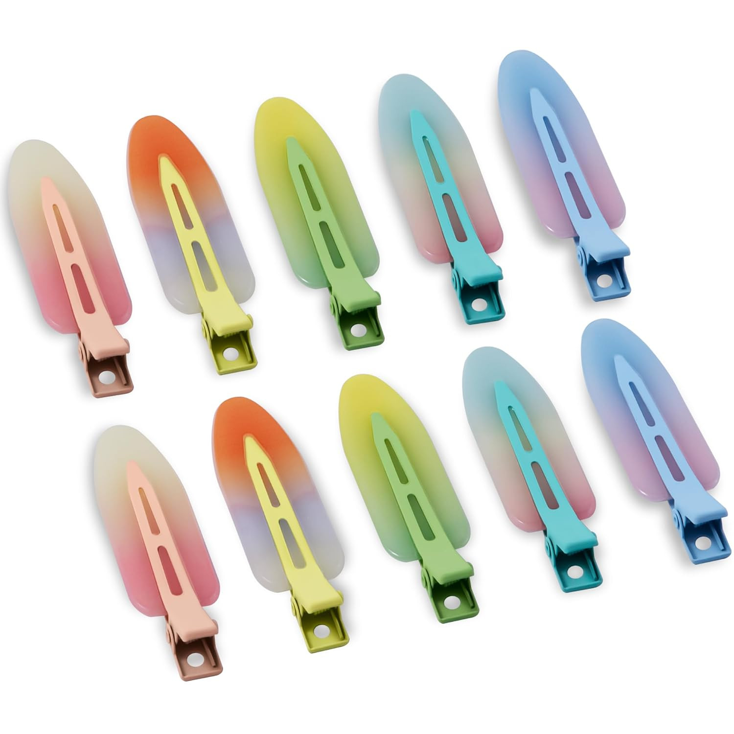10 Pcs Creaseless No Crease No Bend Flat Hair Clips For Styling Non Slip Makeup