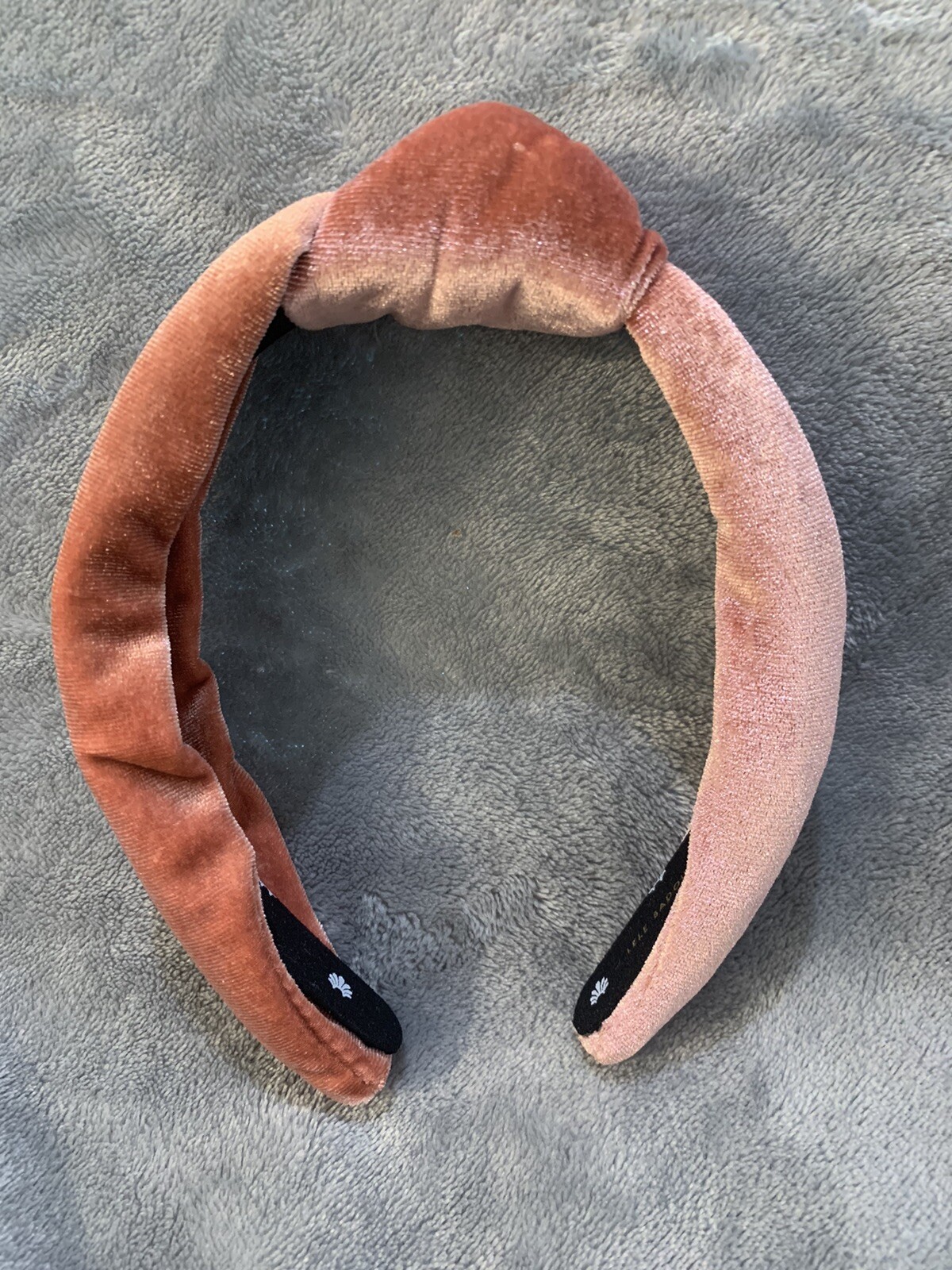 Authentic Lela Sadoughi Pink Velvet Knotted Headband