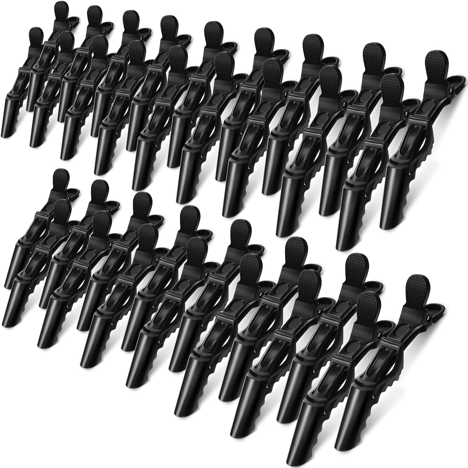 80 Pack Alligator Wide Teeth Hair Sectioning Clips for Women Home Styling (Black