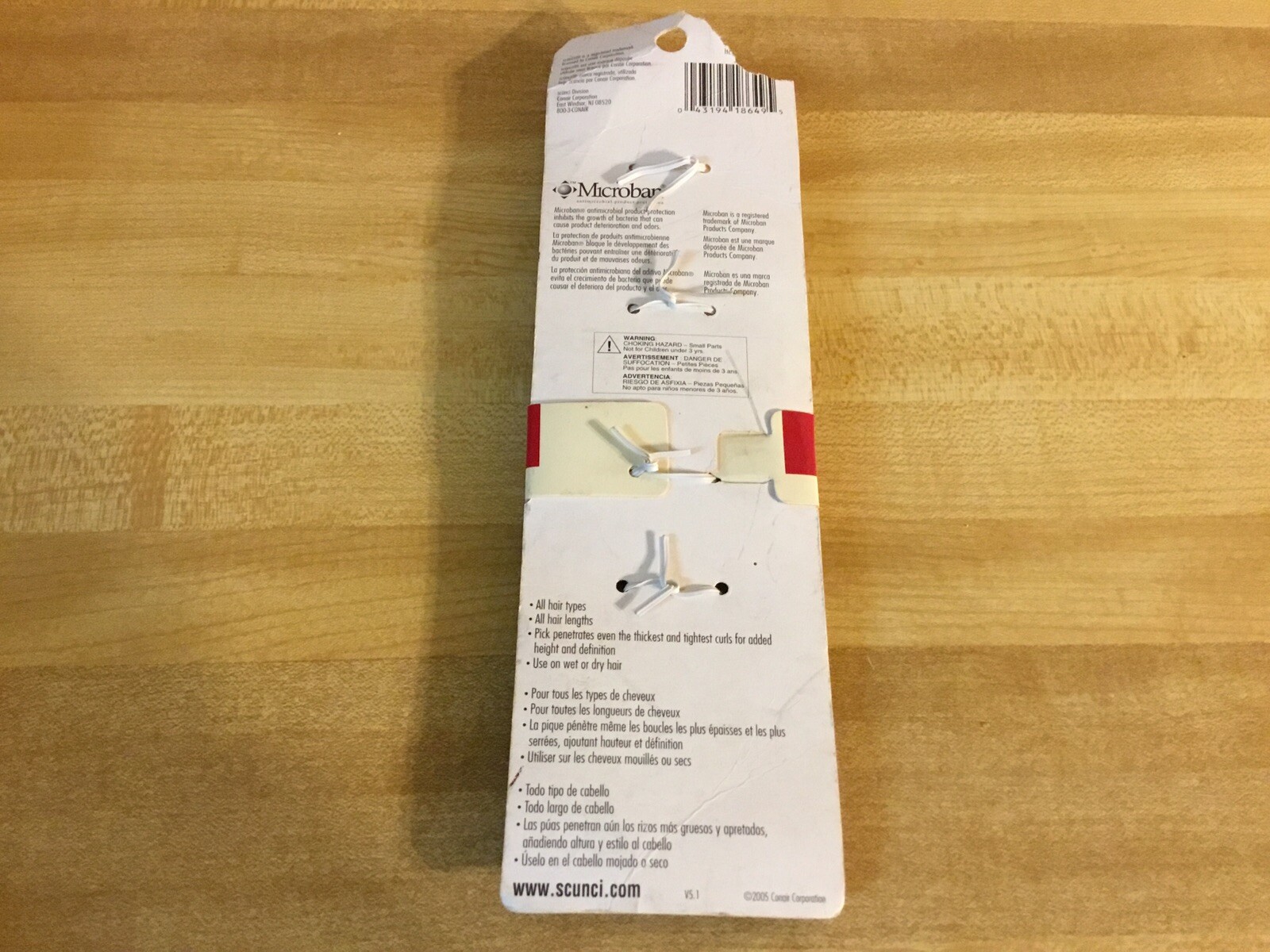 Scunci (2005) Hair Lift Picks 3 Piece Pack Pastels New/carded
