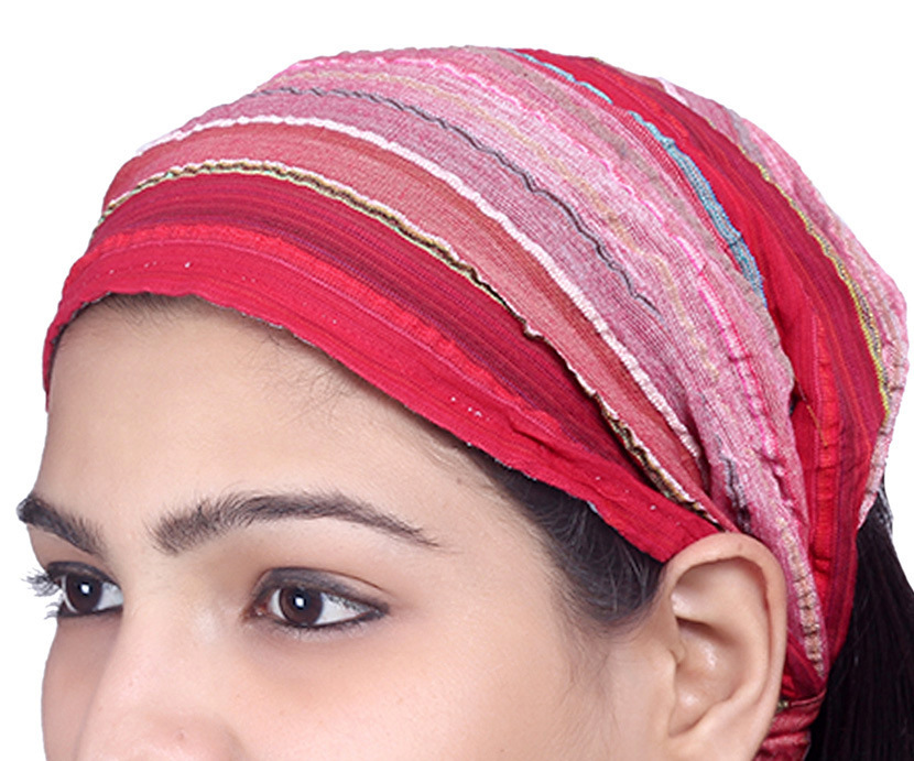 US STOCK 10 Pieces Women Cotton Headband Striped Wide Hairband Lot Bandana Yoga
