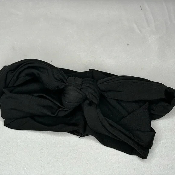 Kitsch Women’s Knotted Black Boho Double Strap Headband NWOT Spa Style Wrap Band