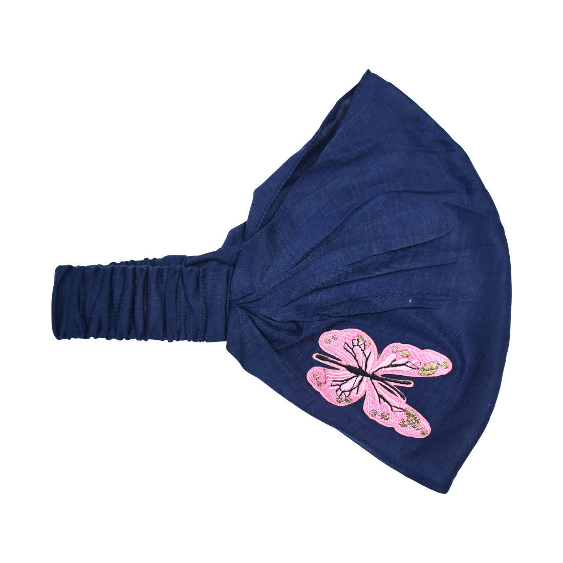 Motique Accessories Soft Wide Headband with Pink Butterfly for Women