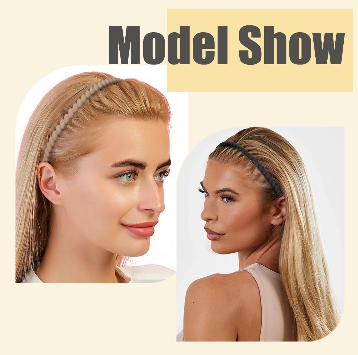Headbands with Teeth for Women Non Slip, Plastic Comb Headband with Teeth,